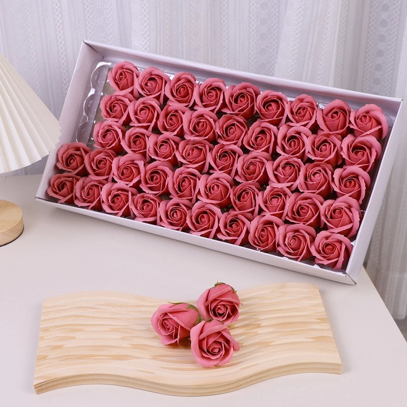 50 Pcs Valentine’s Day Rose Soap Flowers Romantic Classic Artificial Floral Decor|Home Decor Gifts
