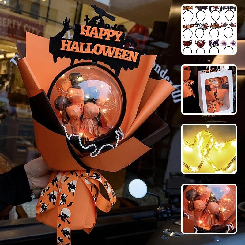 Halloween Pumpkin Plastic Flowers Nordic Modern Cute Artificial Floral Decor|Home Decor & Seasonal Decorations