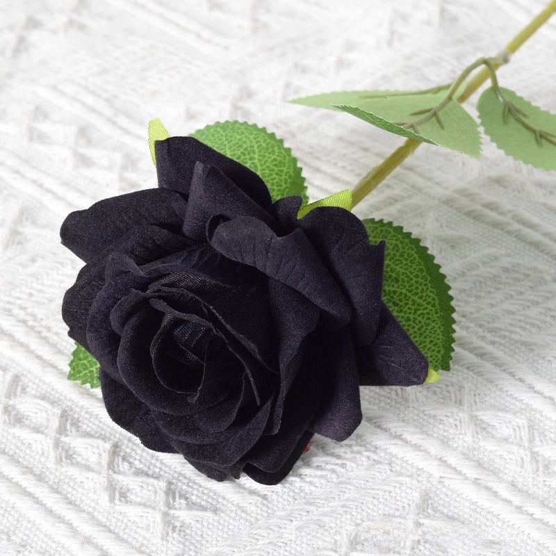 Romantic Artificial Rose Single Stem Valentine’s Day Home & Wedding Decor Soft Flannel Feel|Home Decor & Wedding Supplies