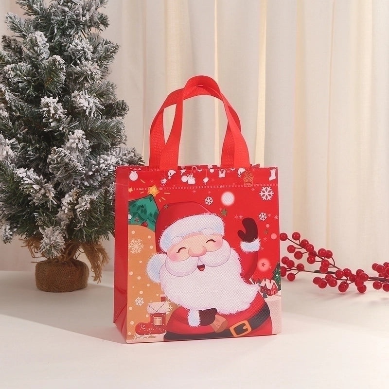 Festive Santa Claus Christmas Party Favor Bags with Cute Design|Holiday Party Supplies