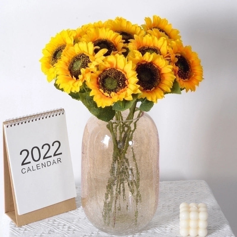 Retro Pastoral Sunflower Silk Flower Bouquet|Home Decor Artificial Flowers