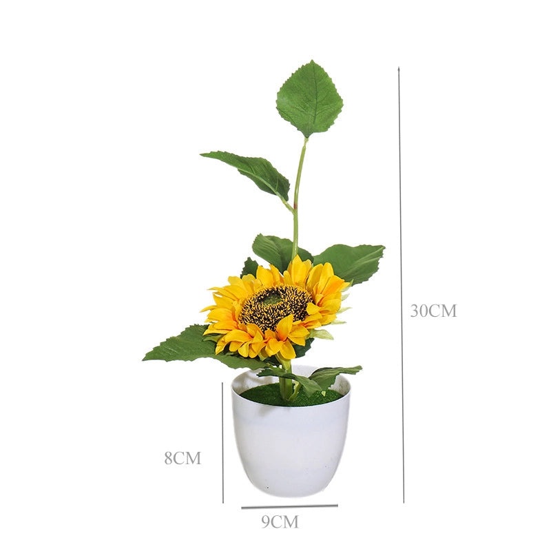 Small Artificial Sunflower Plant Creative Pot Decoration|Home Decor Artificial Plants