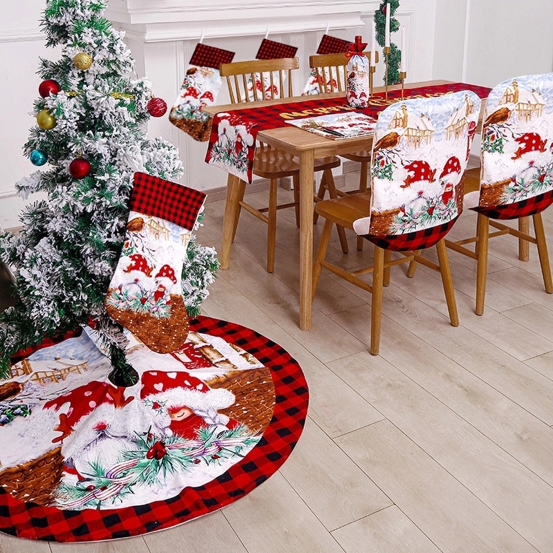 Christmas Doll Party Chair Cover and Tableware Set|Party Supplies