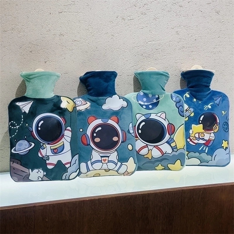 Autumn Winter Star Space Astronaut Cartoon Hot Water Bag High Density PVC Injection|Home & Living > Heating & Cooling > Hot Water Bottles