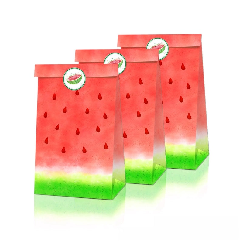 Cartoon Animal Farm Kraft Paper Party Gift Bags for Food Candy and Birthday Treats | Party Supplies