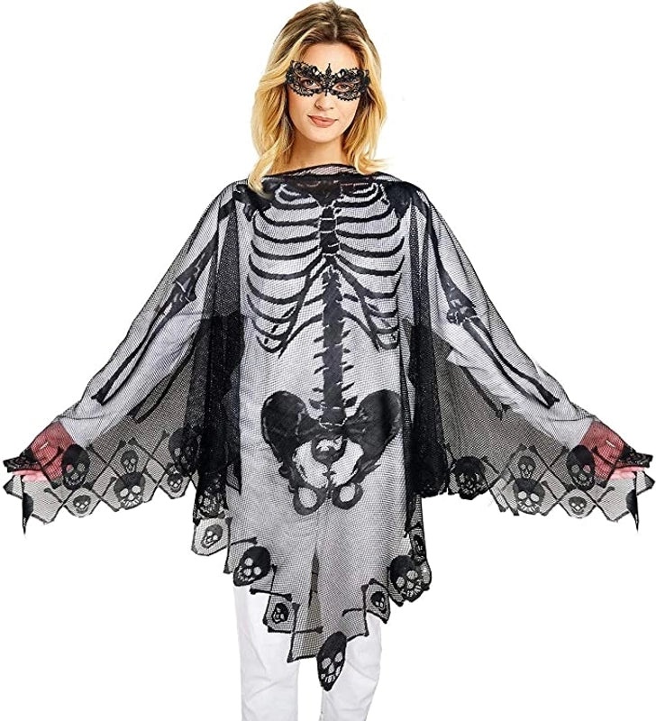 Funny Halloween Minimalist Skeleton Skull Costume Props Polyester Party Decorations|Party Supplies