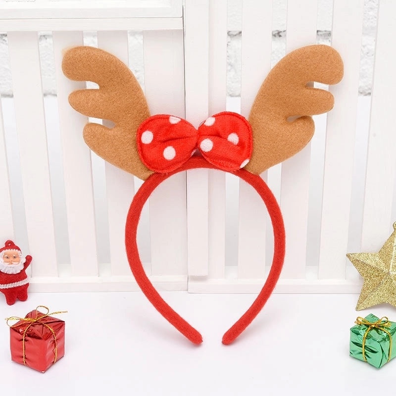 Festive Christmas Hairband with Santa Snowman and Reindeer Antlers for Kids Party Wear|Christmas Accessories