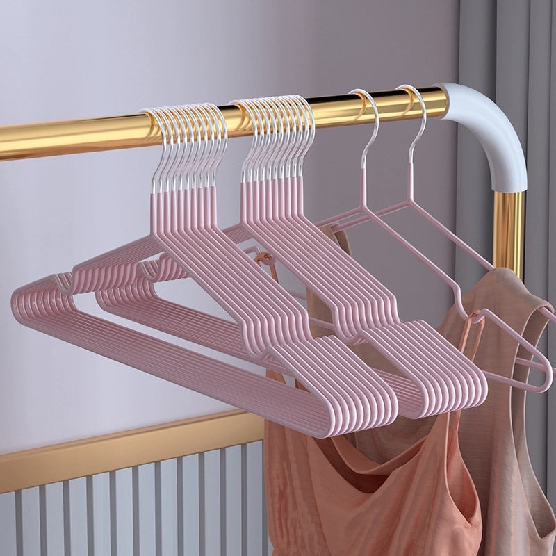 Durable Non-Slip Metal Clothes Hanger with Dip Plastic Coating for Home Use | Home Storage & Organization