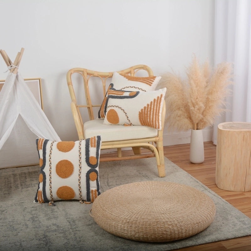 Vintage Striped Tufted Cushion Cover|Home Decor Pillows