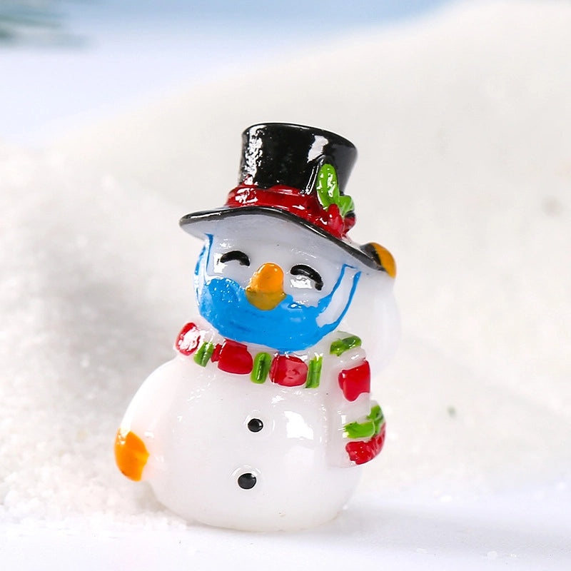 Festive Christmas Tree Santa Claus Snowman Resin Figurines for Indoor Home Decor|Holiday Decorations