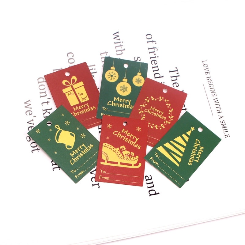 100 PCS Minimalist Christmas Color Block Jewelry Display Cards|Jewelry Packaging & Display