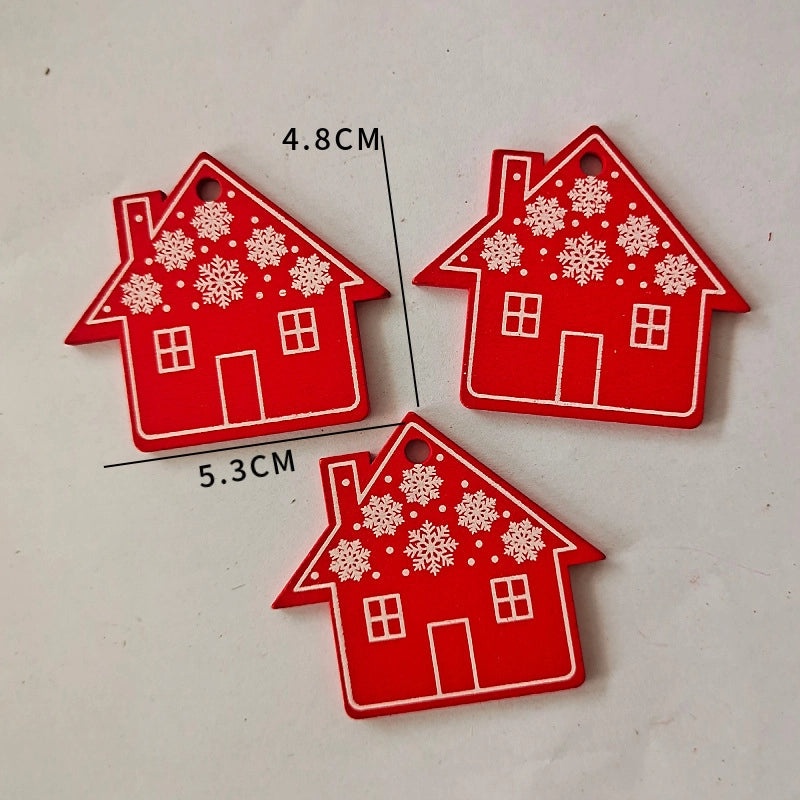 Creative Wooden Christmas Ornaments DIY Home Pendant Crafts Factory Direct | Home Decor & DIY Accessories