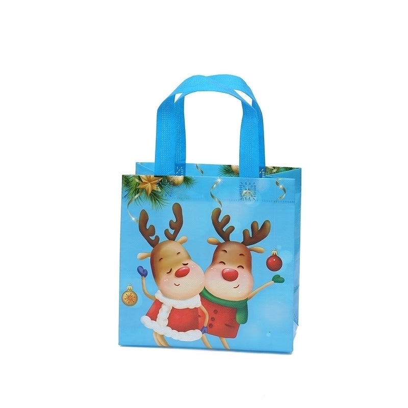 Christmas Santa Claus Nonwoven Party Gift Bags Cute Holiday Treat Bags|Holiday Party Supplies