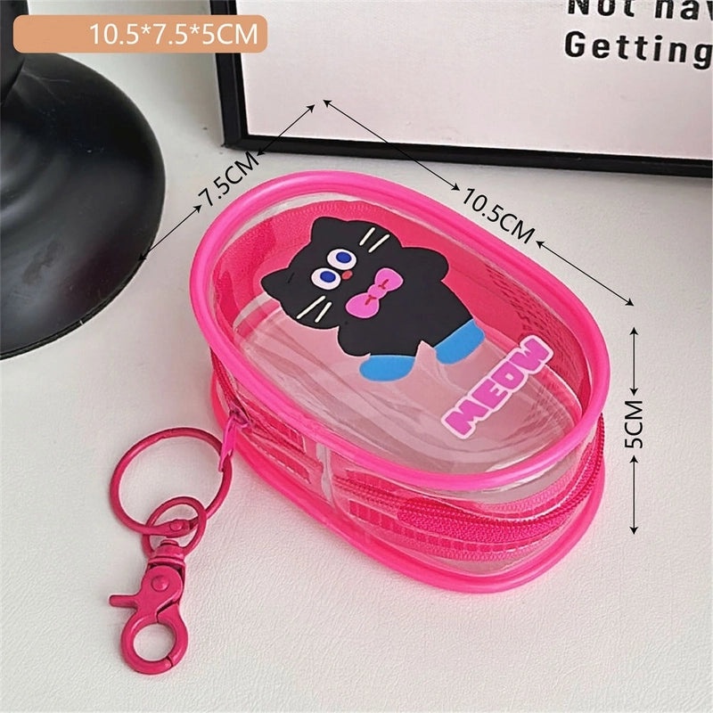 Minimalist Animal Print Solid Color PVC Makeup Pouch|Storage Bags & Organizers