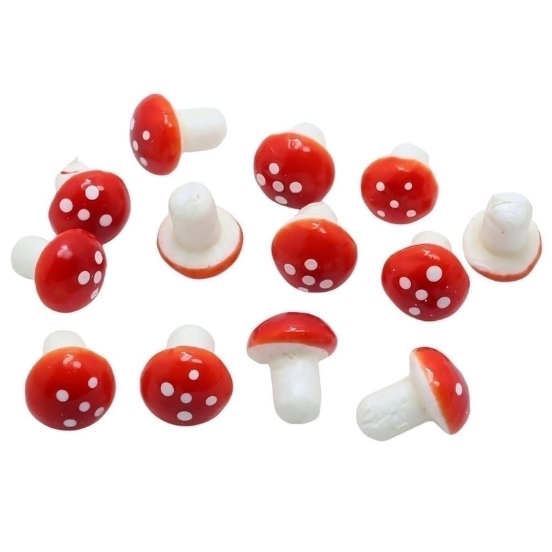 100 Pieces Pastoral Style Plastic Mushroom Decorations for Crafts and Home Decor|Home Decor & Craft Supplies