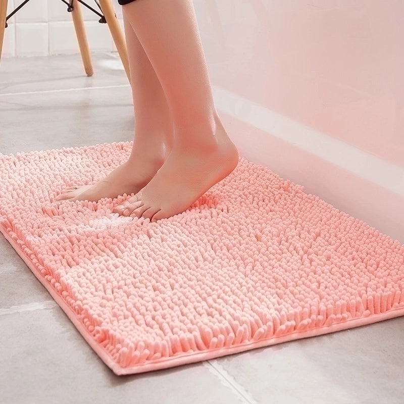 Elegant Solid Color Polyester Floor Mat for Home Decor|Home & Living Accessories