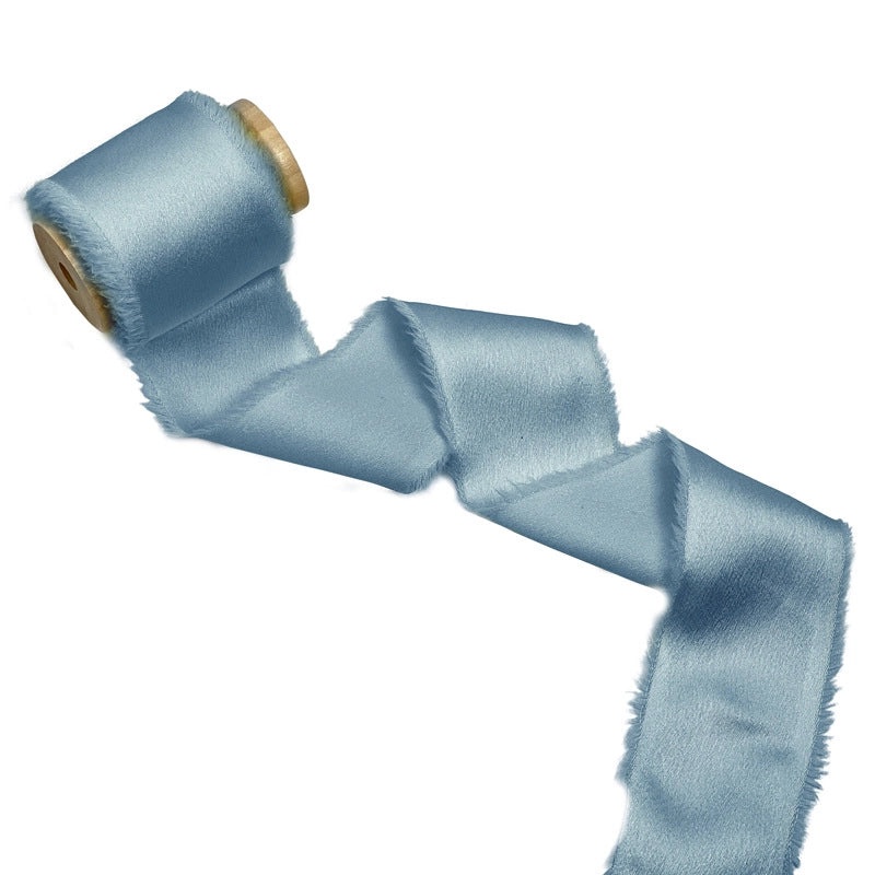 Soft Satin Hand-Torn Burlap Ribbon for Hair Flowers and Christmas Decoration|Craft Supplies & Ribbons