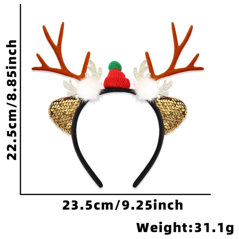 Christmas Reindeer Antlers Hair Band for Party Costume Props | Festival Accessories