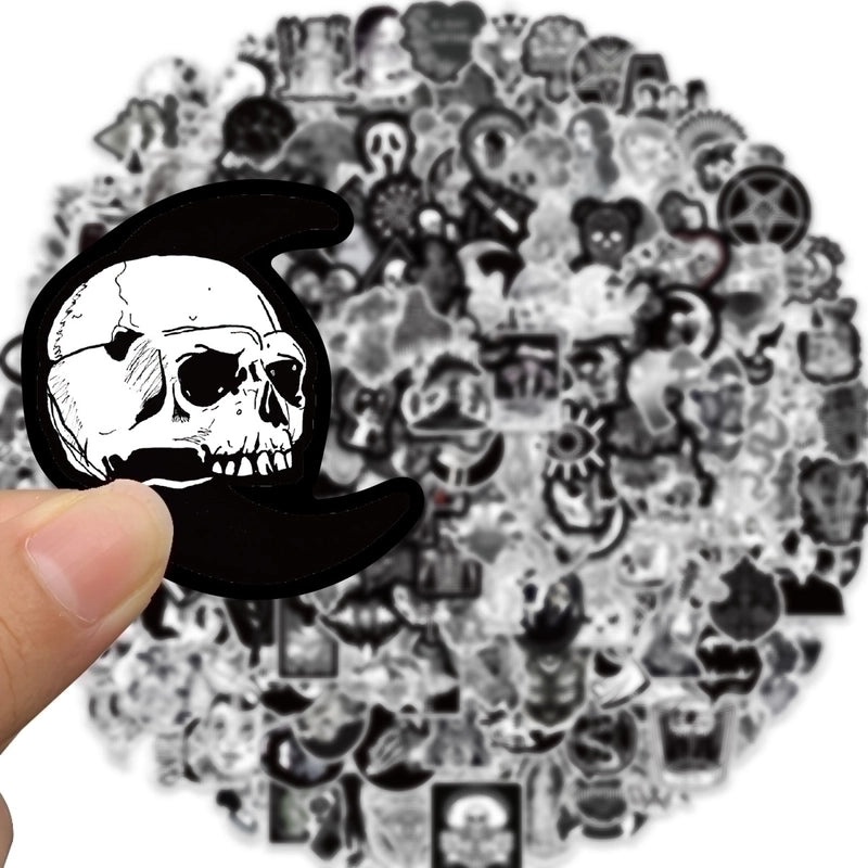 200 Dark Goth Graffiti Stickers Waterproof No Glue Needed for Luggage Guitar DIY Hot Pack|Stickers & Decals