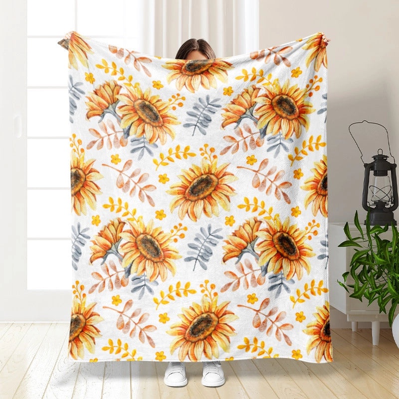 Halloween Cozy Pumpkin Bat Ghost Polyester Throw Blanket | Home Decor & Blankets