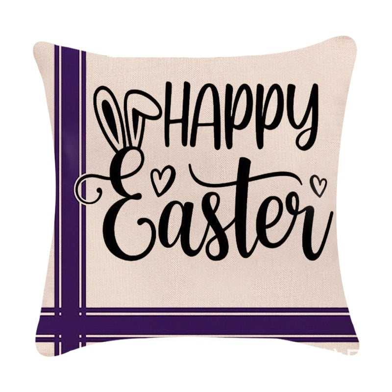 Minimalist Easter Rabbit Linen Pillow Covers for Couch and Sofa Decor | Home Decor Accessories