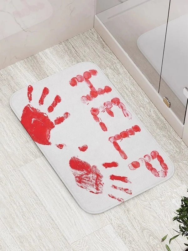 Halloween Retro Solid Color Polyester Floor Mat Bath Mat for Bathroom|Home Decor & Bath Accessories