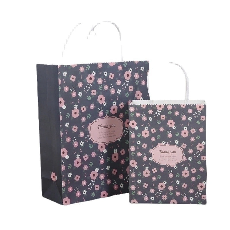 Thanksgiving Floral Paper Gift Bags with Rustic Pastoral Design|Gift Bags