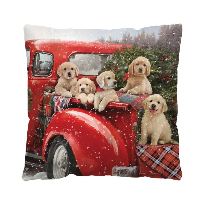 Festive Christmas Plush Santa & Snowman Pillow Covers | Holiday Home Decor & Sofa Accessories