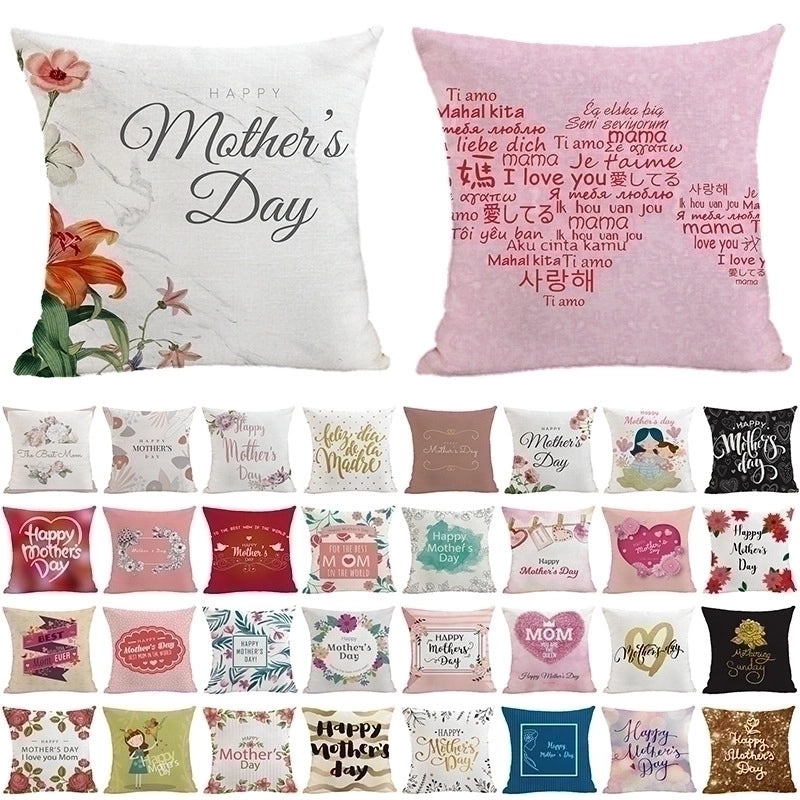 Mama Letter Plush Pillow Cases Minimalist Classic Style Soft Cushion Covers|Home Decor Pillows