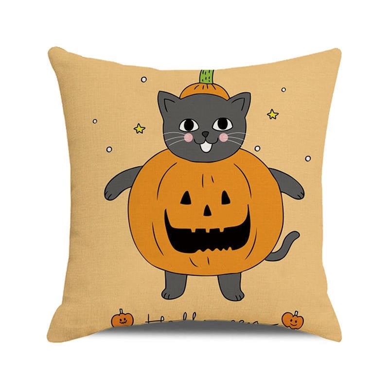 Halloween Cartoon Letter Dog Cat Plush Pillow Cushion for Couch Sofa|Home Decor
