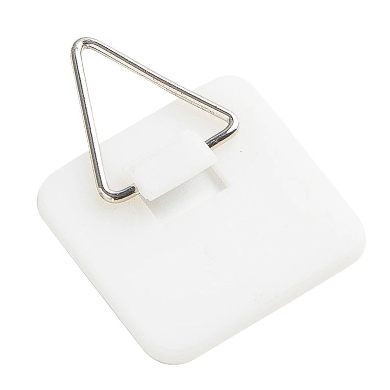 Multi-use Plastic Hook Plate Transparent Wall Mount Hook Square & Round Back Adhesive Hook|Home Organization Accessories