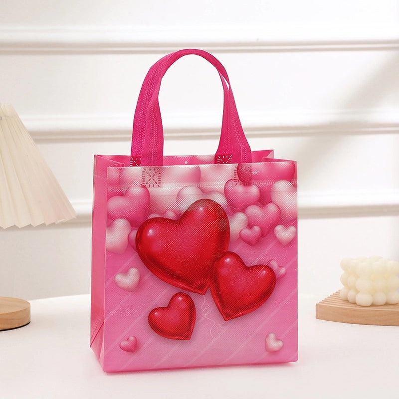 Minimalist Heart Shape Nonwoven Gift Bag for Valentine's Day and Birthday | Gift Bags & Packaging