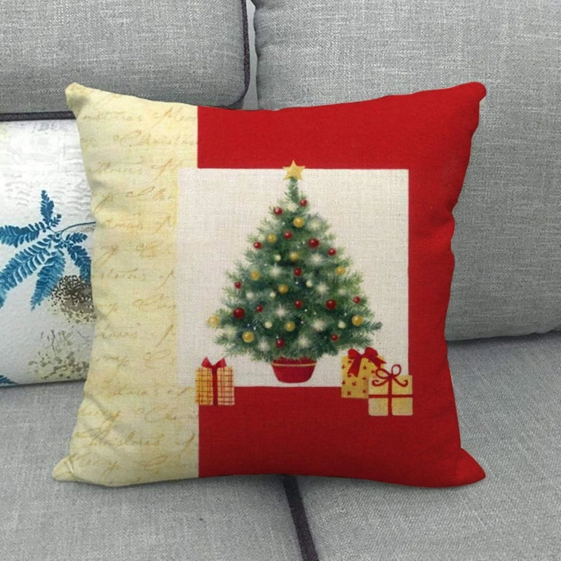 Festive Cartoon Linen Pillow Covers for Couch & Sofa|Home Decor & Pillows
