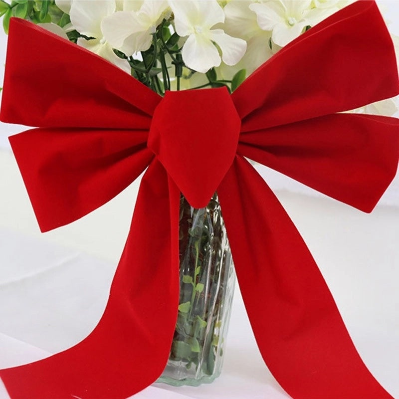 Cozy Christmas Bow Knot Flannel Hanging Ornament for Home and Party Decor|Home Decor & Seasonal Ornaments