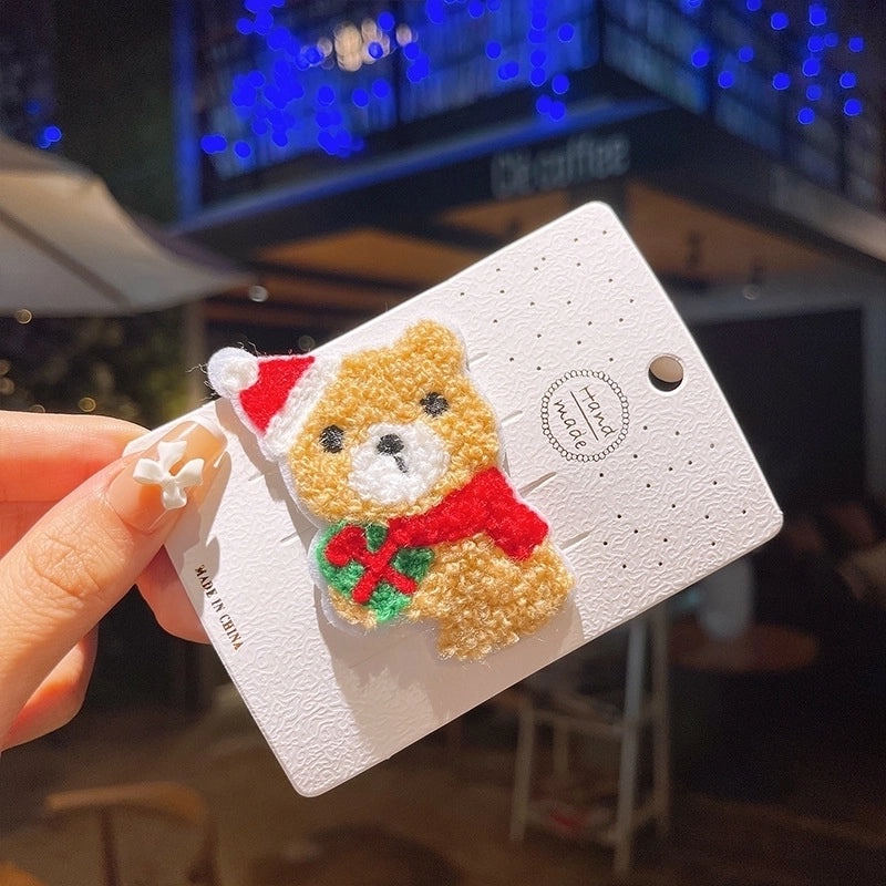 Minimalist Christmas Tree Hairpin with Bow Knot and Elk Design|Hair Accessories