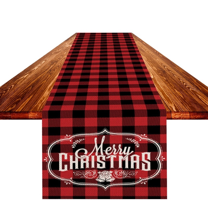 Innovative Christmas Linen Table Runner Durable Anti-Pollution Table Cloth for Holiday Decor|Home & Living > Home Decor > Table Runners