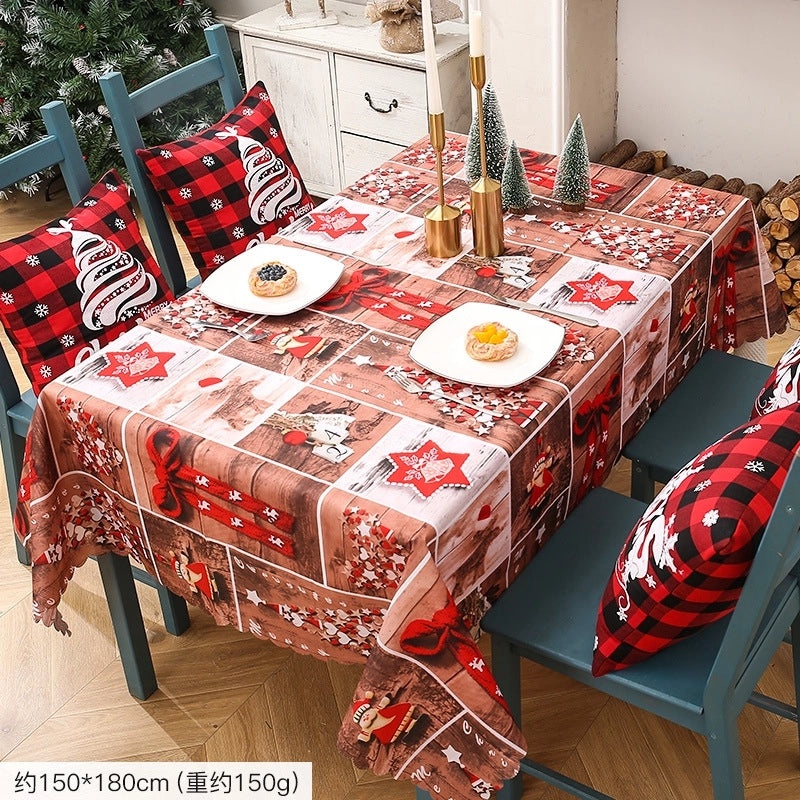 Festive Christmas Elk Tablecloth for Home and Party Decor|Holiday Table Linens
