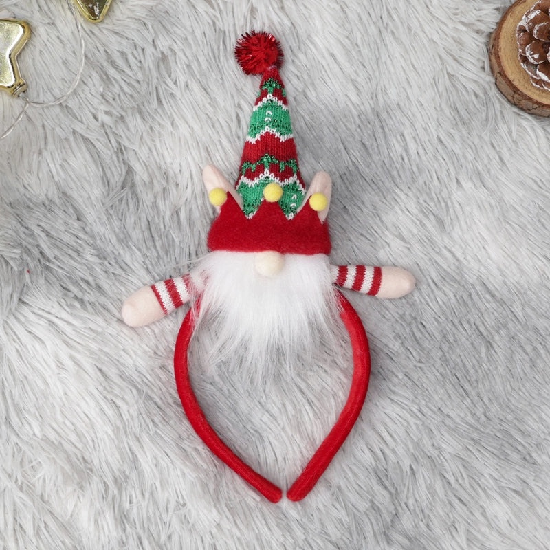 Christmas Minimalist Santa Elk Hair Band Polyester Festival Party Accessories|Holiday Party Accessories