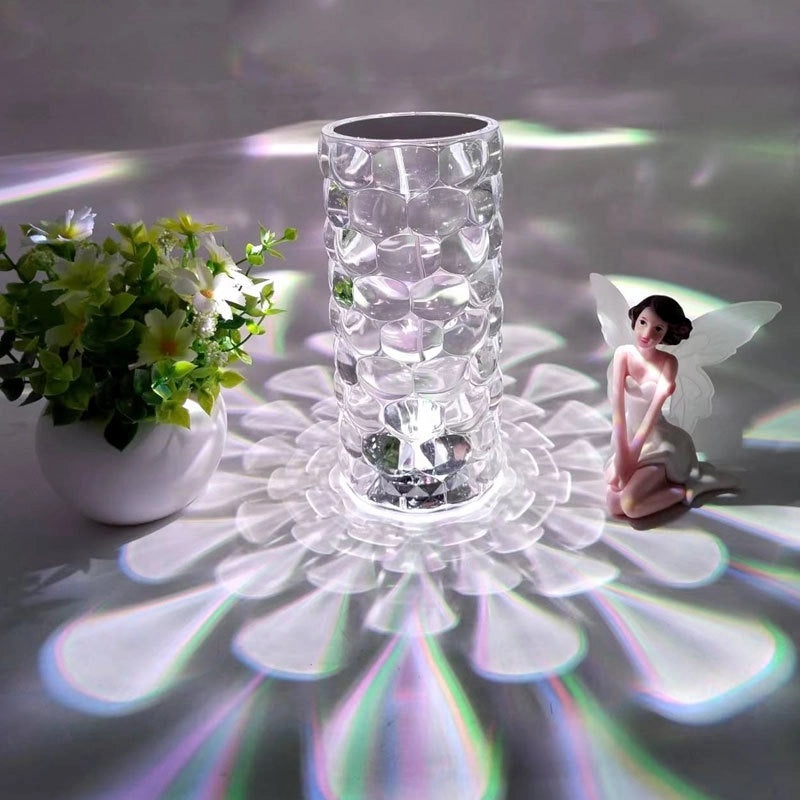 Minimalist Geometric Indoor Night Light with Mixed Materials, 1 Piece | Home Decor Lighting