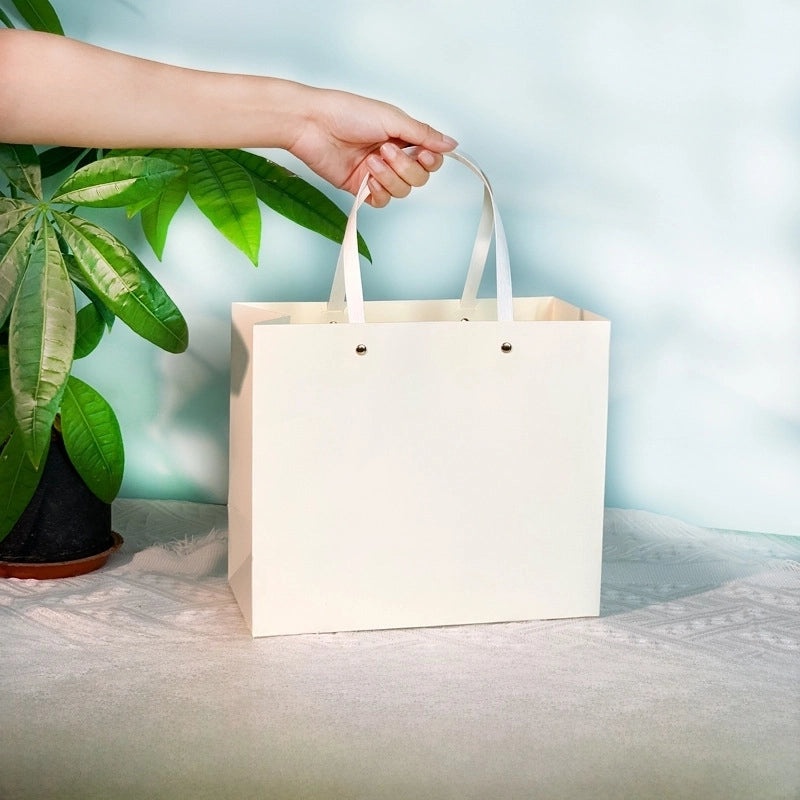 Red Kraft Paper Gift Bag Vintage Handbag Style Reusable Gift Packing Bag | Gift Packaging & Bags