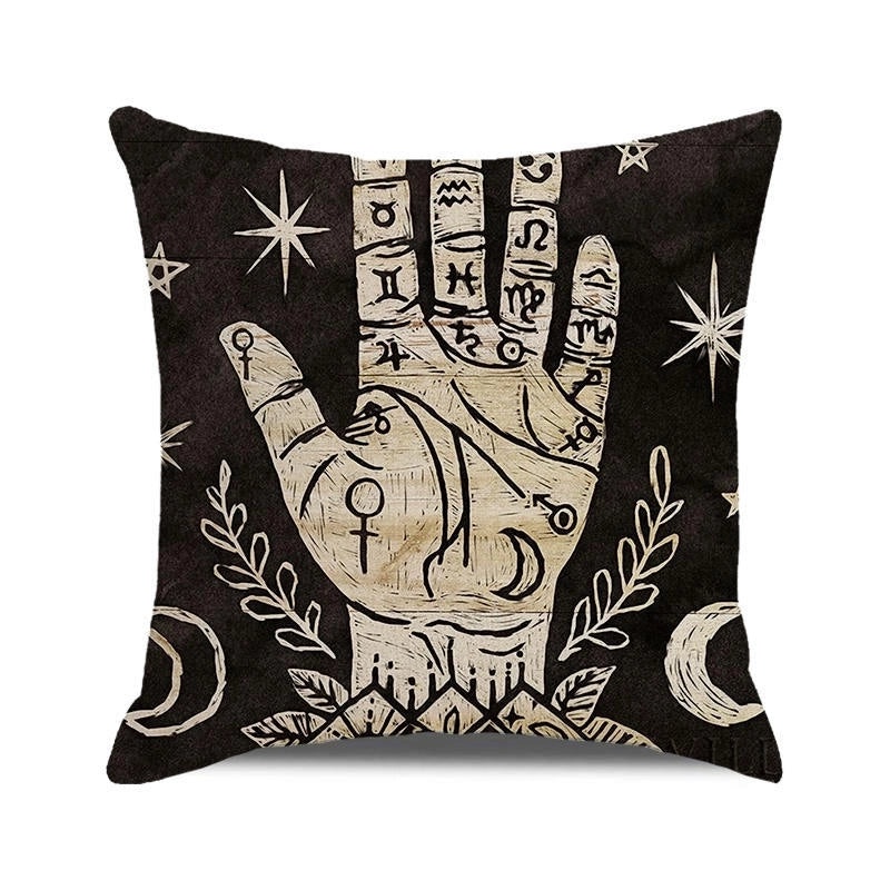 Halloween Skull Cotton Pillow Covers Retro Punk Style for Couch Sofa Decor|Home Decor & Pillows