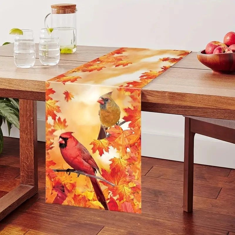 Halloween Pumpkin Lattice Table Runner Polyester Decorative Accent|Home Decor Table Linens