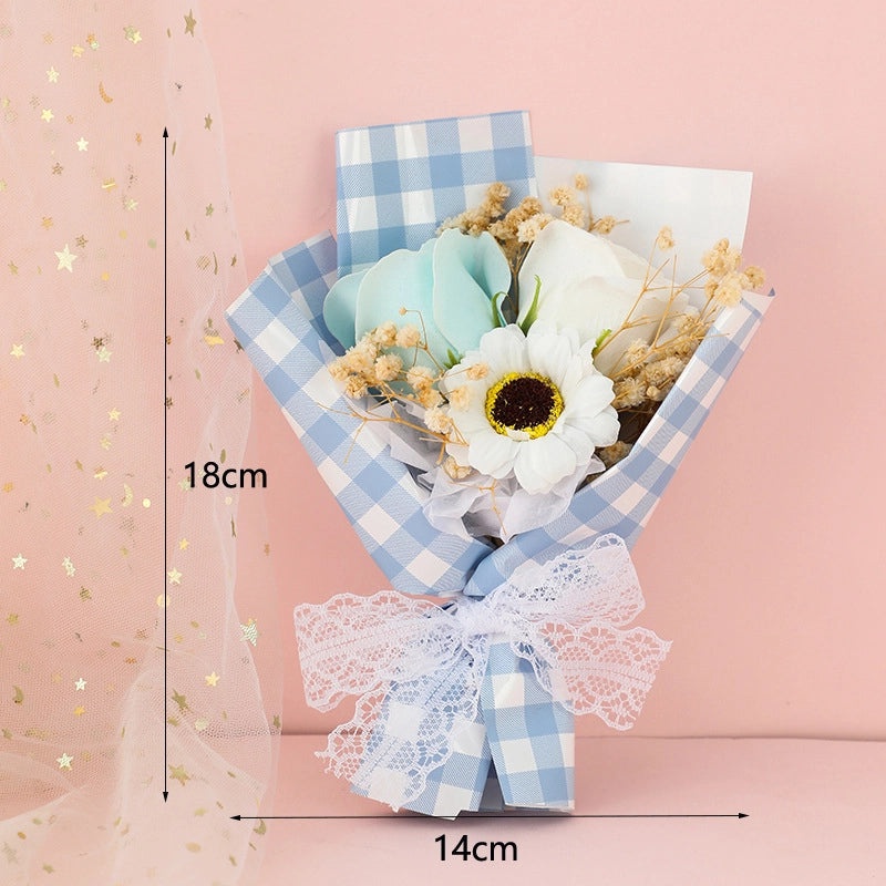 Valentine's Day New Year Father's Day Cute Dried Soap Flowers Artificial Floral Decorations|Home Decor Artificial Flowers