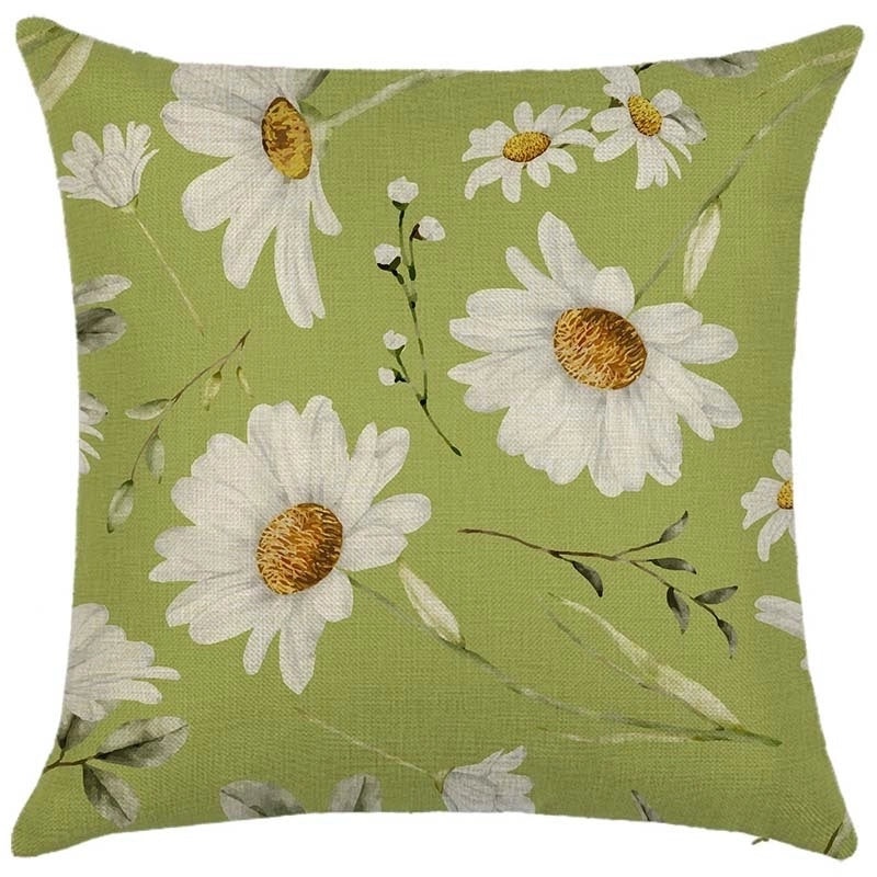 Rustic Floral Linen Pillow Covers | Home Decor & Bedding