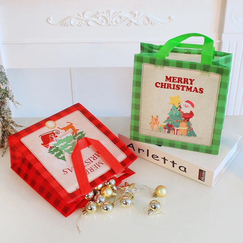 Christmas Elk Cartoon Gift Bags for Family Gathering | Holiday Party Supplies