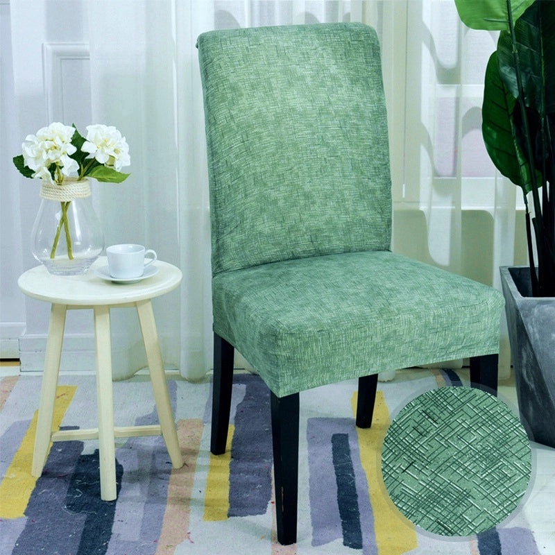 Elastic One-piece Chair Cover Full Hotel Dining Chair Back Protector Simple Slipcover|Home & Living Chair Covers