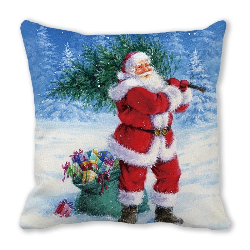 Festive Santa Pillow Covers for Couch Sofa Christmas Home Decor|Home Decor & Pillows