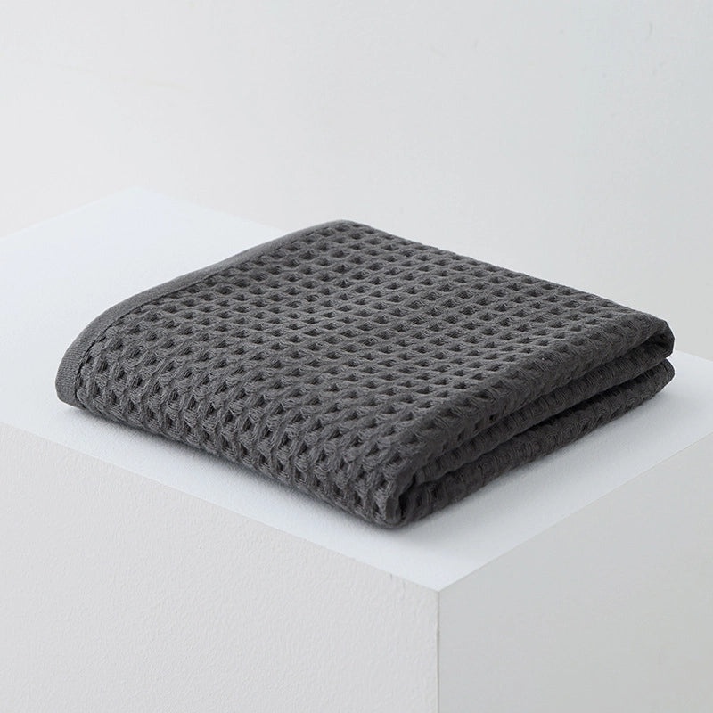 Antibacterial Pure Cotton Waffle Bath Towel for Adults | Bath Towels & Beach Towels