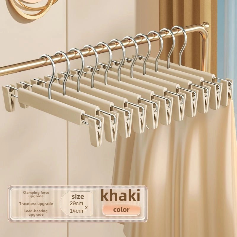 5 Pieces Plastic Pants Clips Retractable Seamless Hangers for Clothing Store & Home Drying|Clothing Storage & Organization