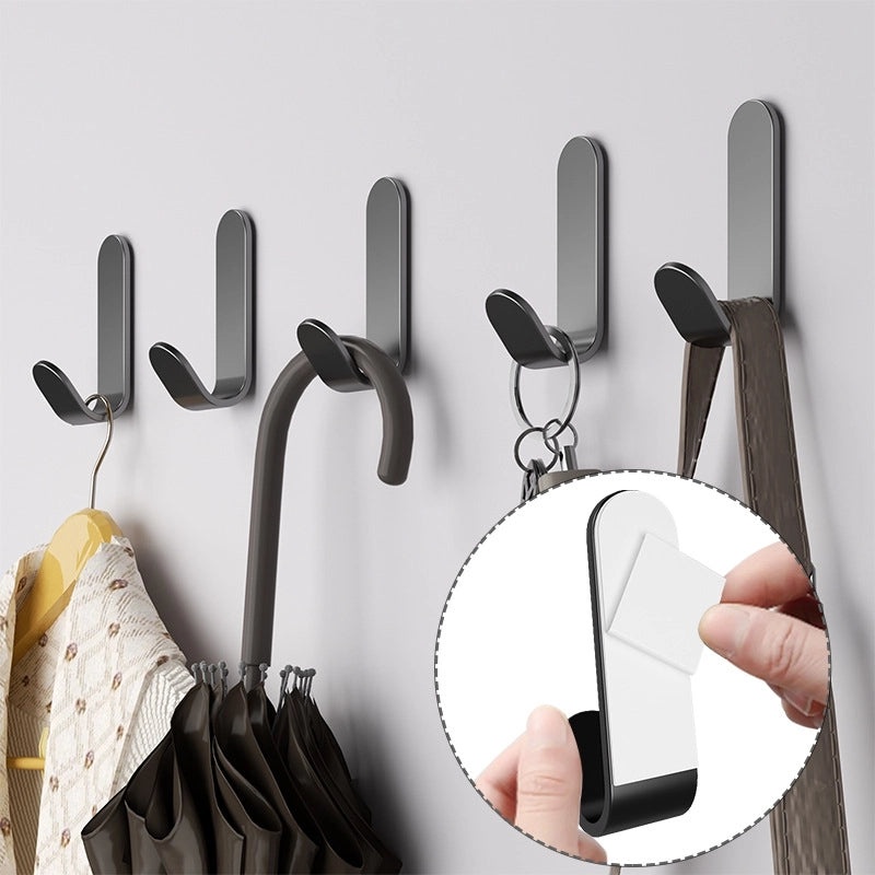 Strong Adhesive Hook Punch-Free Wall Mount Seamless Hanging Hook for Bathroom Kitchen Door | Home Storage & Organization
